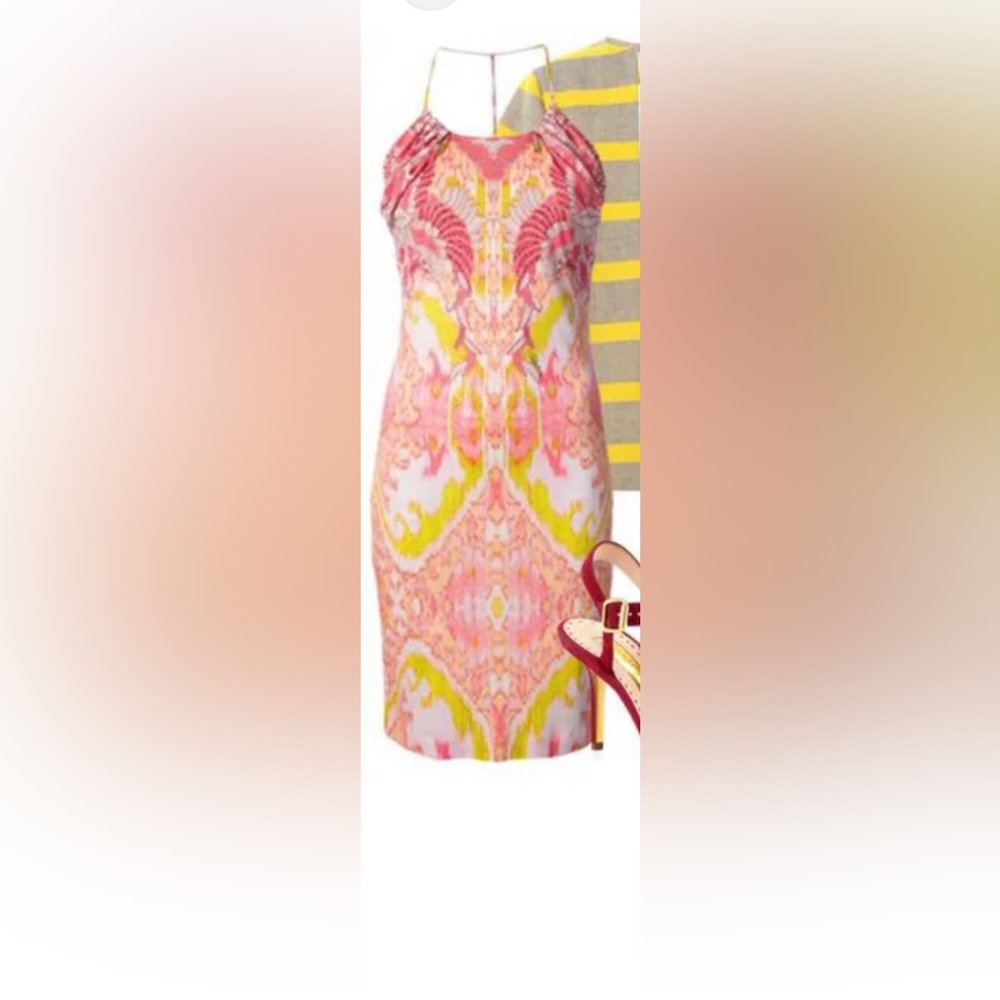 Roberto Cavalli printed silk dress.